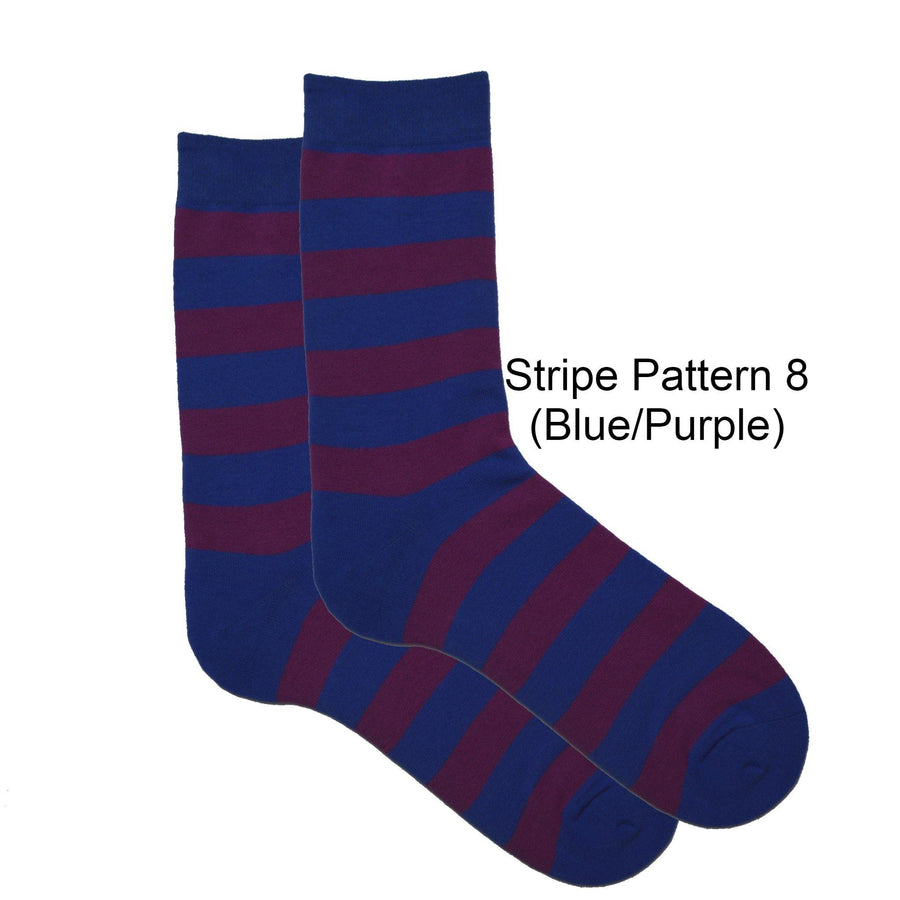 Mid-Calf Stripe Cotton Socks - Kawata House of Socks