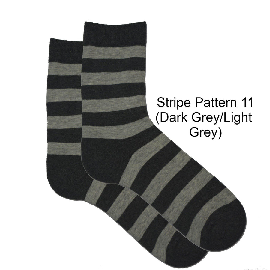 Mid-Calf Stripe Cotton Socks - Kawata House of Socks