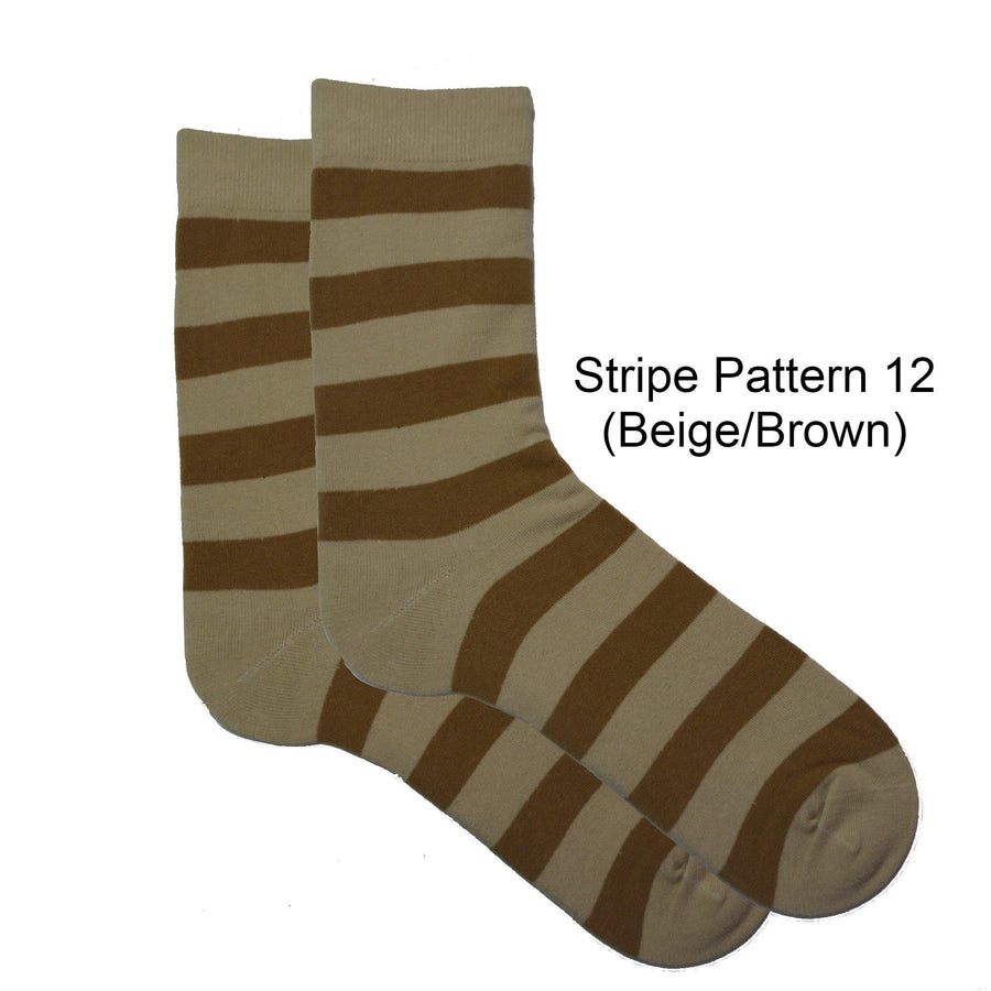 Mid-Calf Stripe Cotton Socks - Kawata House of Socks