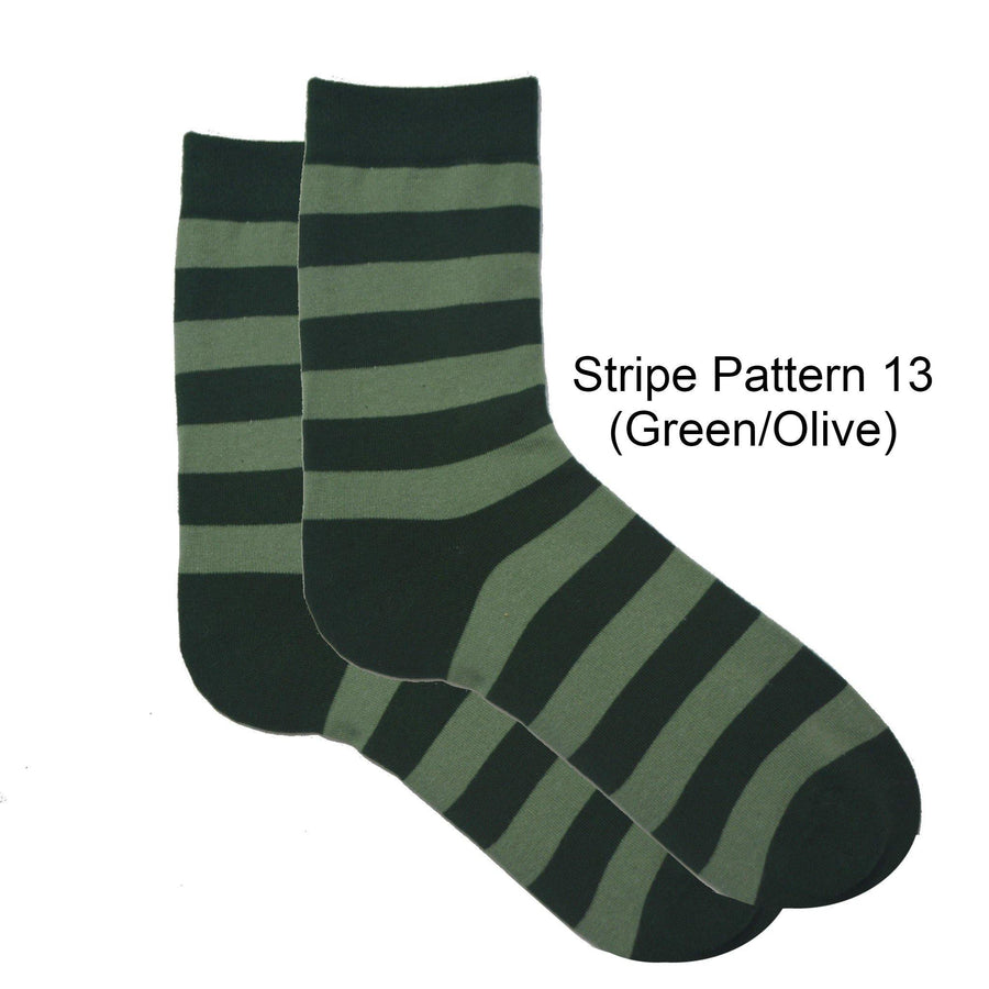 Mid-Calf Stripe Cotton Socks - Kawata House of Socks