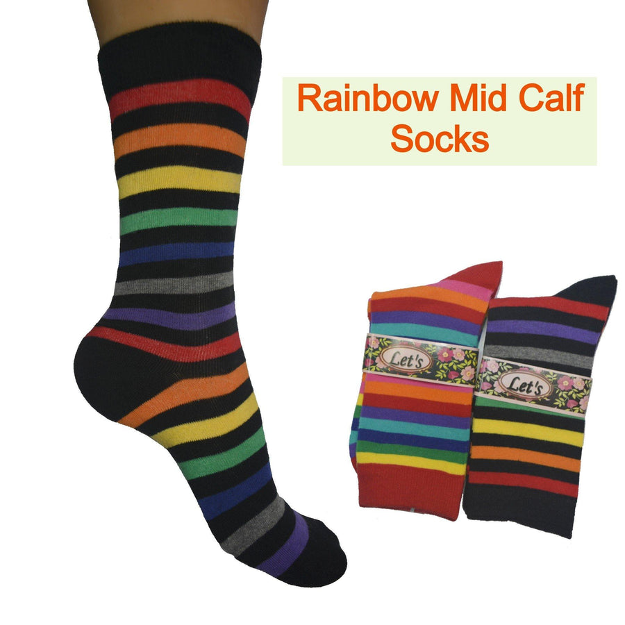 Mid-Calf Rainbow Socks - Kawata House of Socks