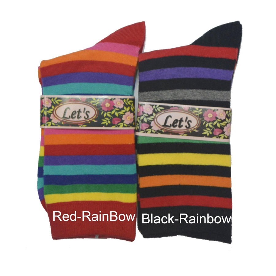 Mid-Calf Rainbow Socks - Kawata House of Socks