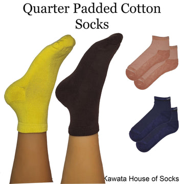 Quarter Padded Socks for Women - Kawata House of Socks