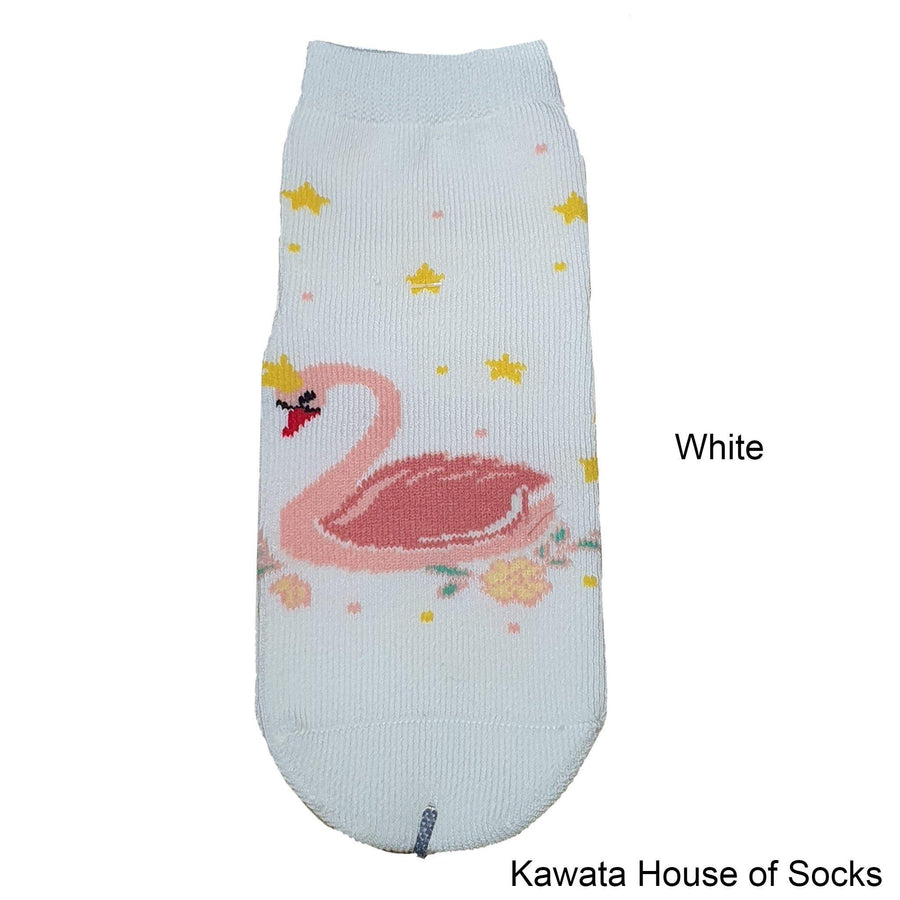 Anti-Slip Quarter Swan Socks - Kawata House of Socks