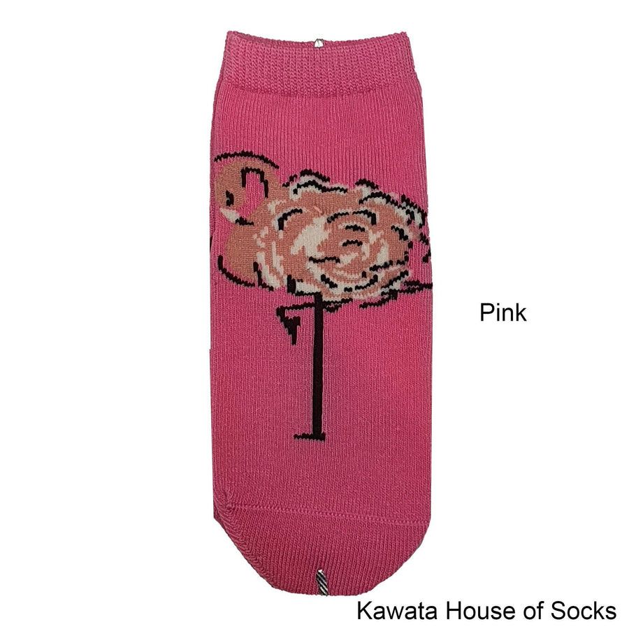 Anti-Slip Quarter Flamingo Socks - Kawata House of Socks