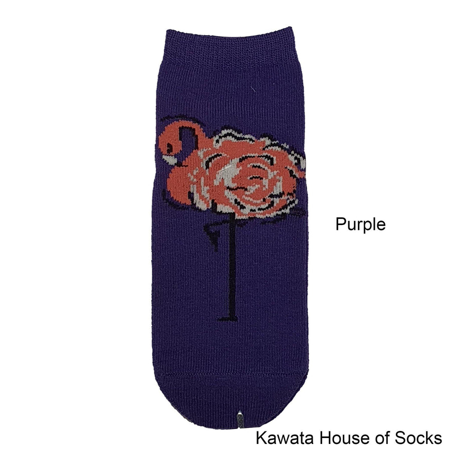 Anti-Slip Quarter Flamingo Socks - Kawata House of Socks