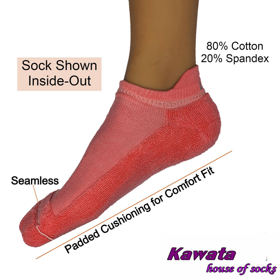 Padded Heel Tab Ankle Sport Socks - Kawata House of Socks