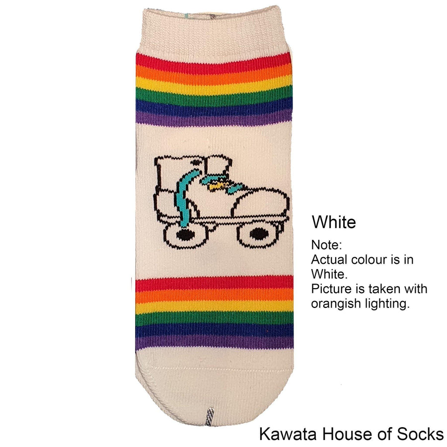 Anti-Slip Quarter Rainbow Roller Blade Socks - Kawata House of Socks