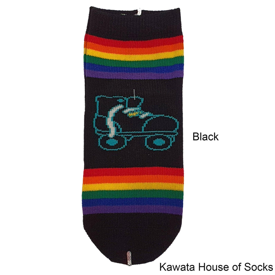 Anti-Slip Quarter Rainbow Roller Blade Socks - Kawata House of Socks