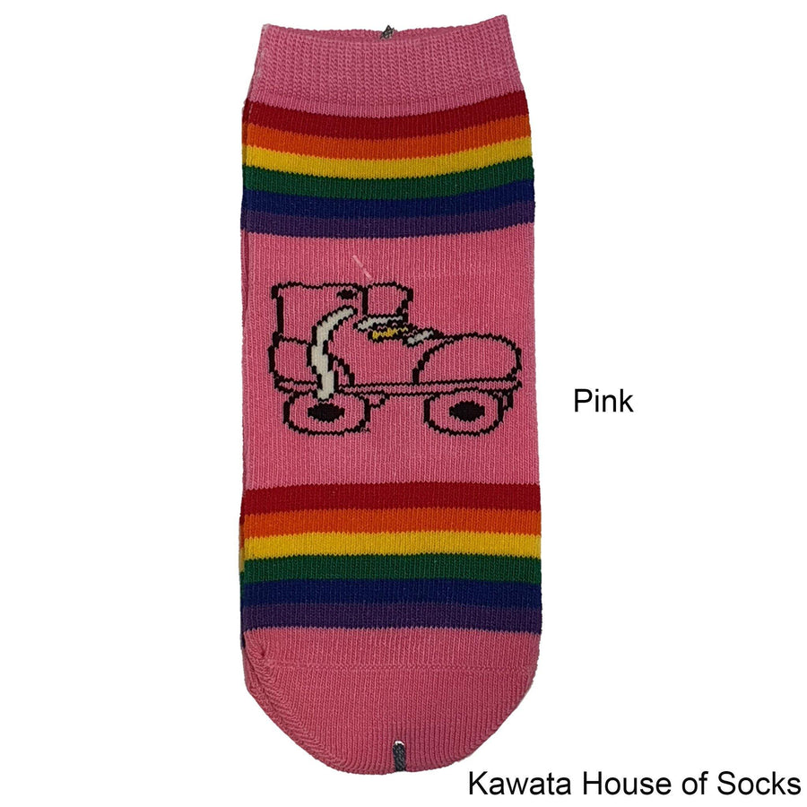 Anti-Slip Quarter Rainbow Roller Blade Socks - Kawata House of Socks