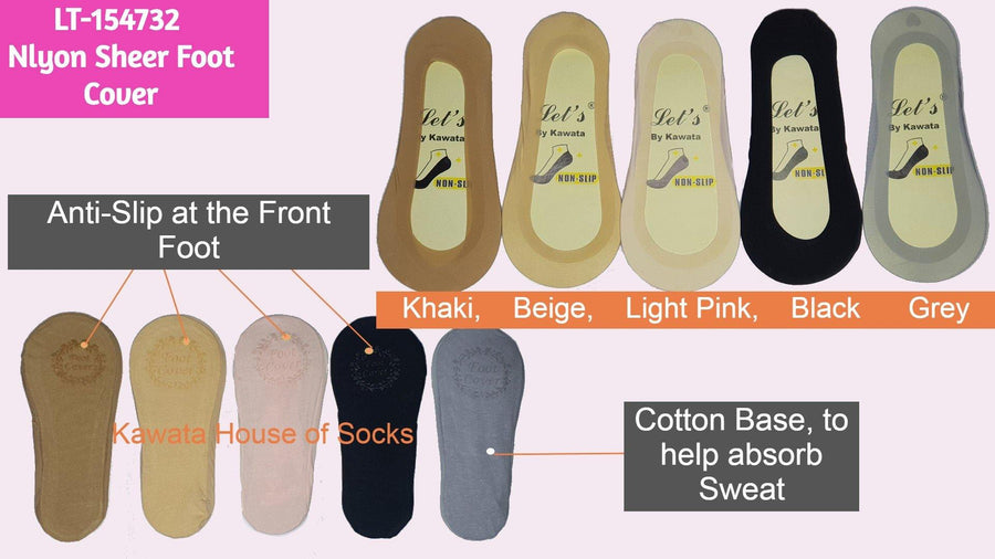Nylon Sheer Foot Cover - Kawata House of Socks