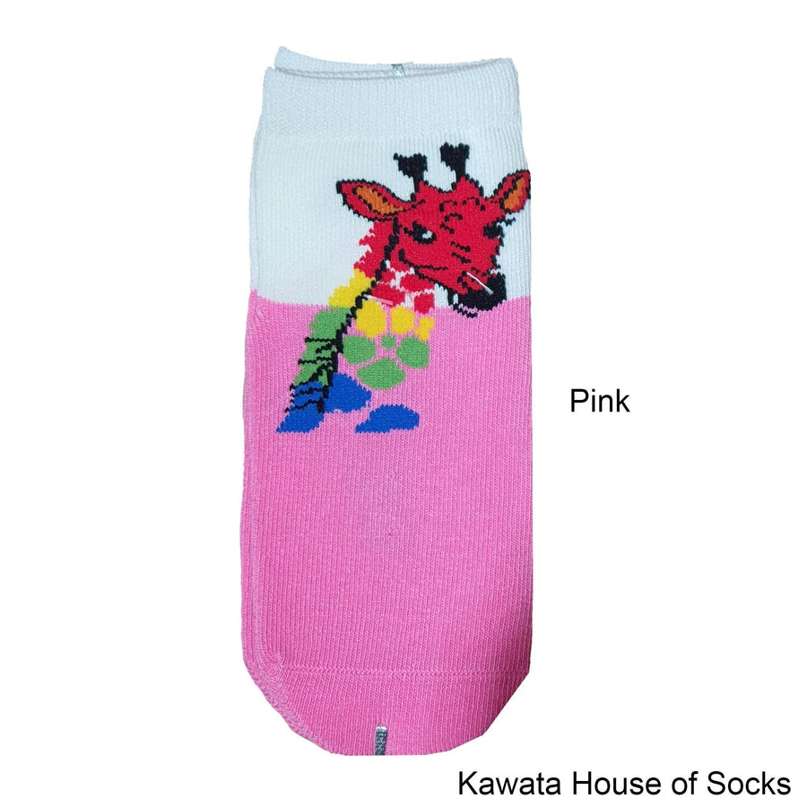 Anti-Slip Quarter Giraffe Socks - Kawata House of Socks