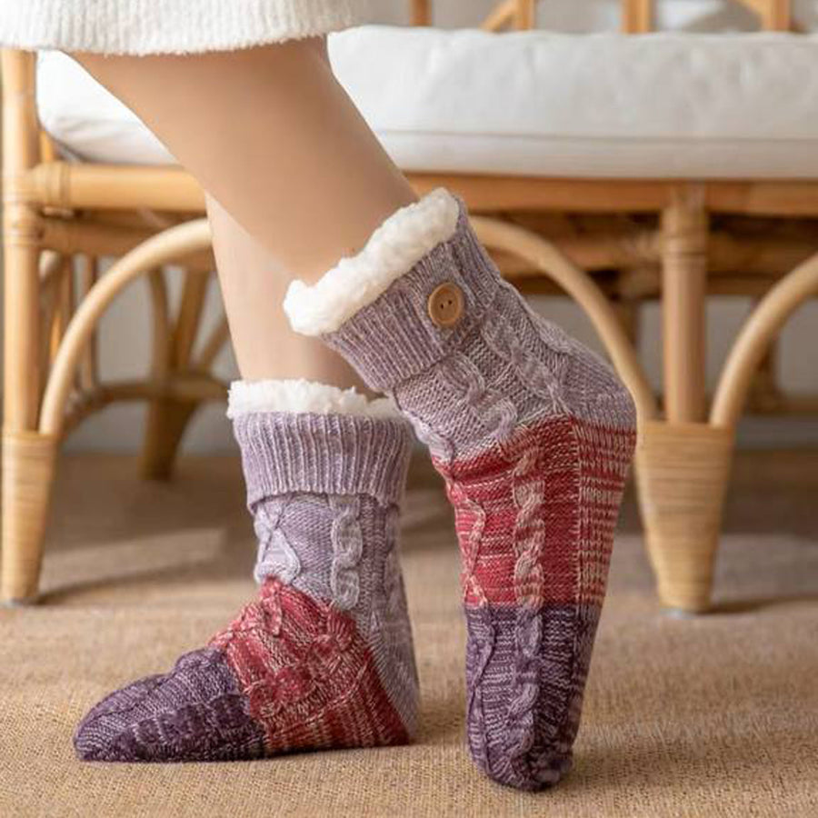 Casual Thick Thermal Winter Sleeping Socks Sherpa Lined Sock
