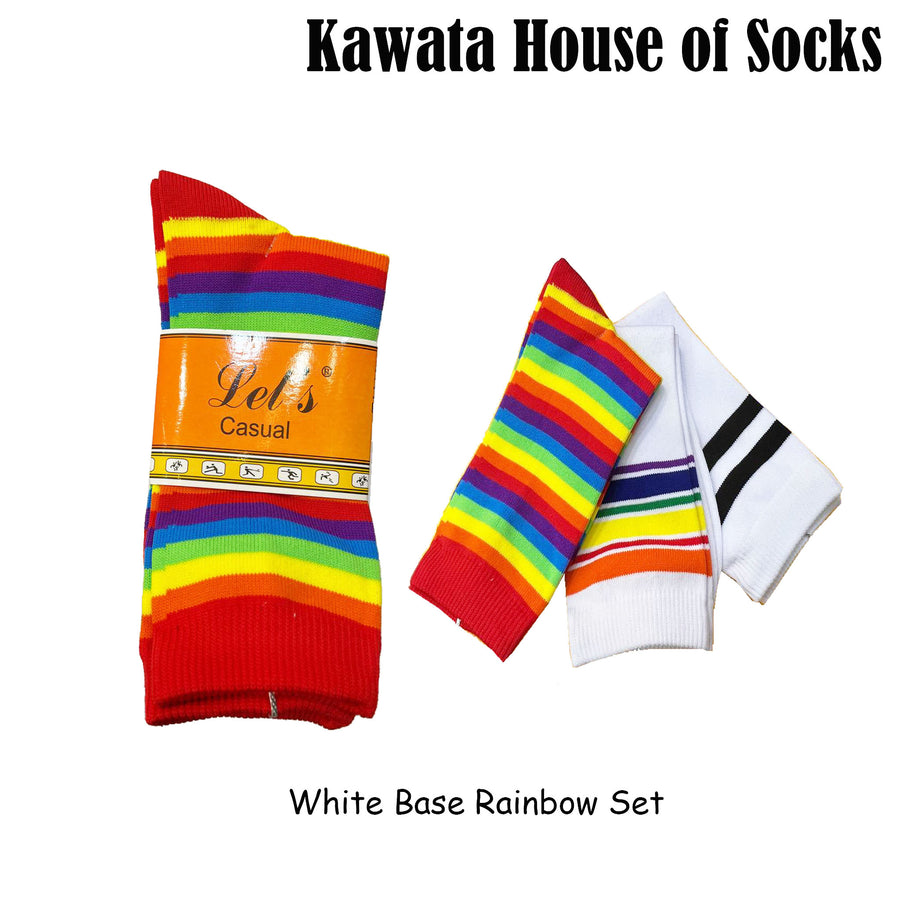 3-in-1 Rainbow Mid Calf Socks ( Bundle )