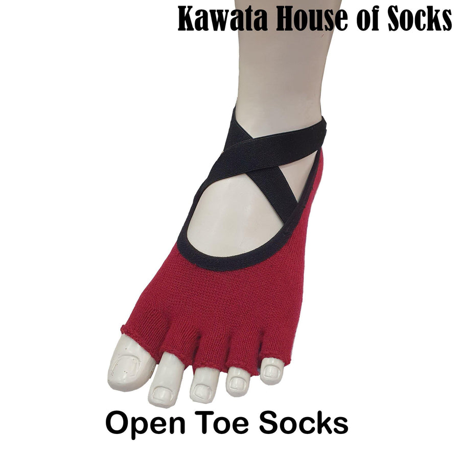 Open Toe Anti Slip Yoga Socks - Kawata House of Socks