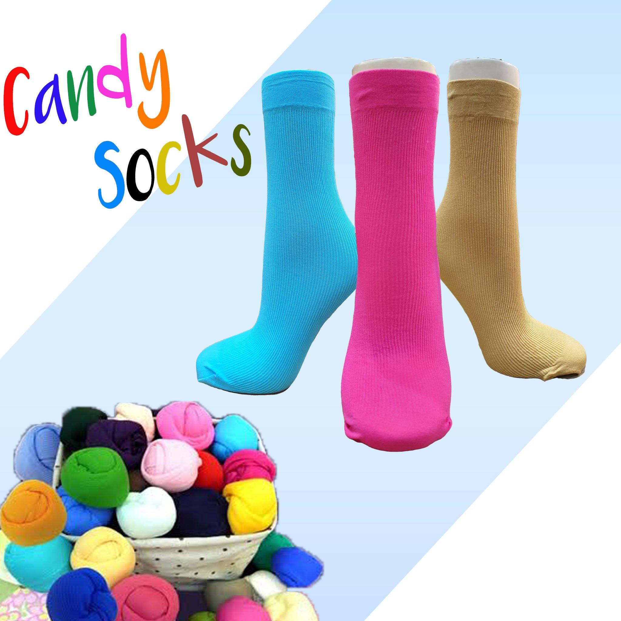 Candy Color Socks Candy Socks | Stocking | Nylon Socks (5 Pairs ) – Kawata House of Socks