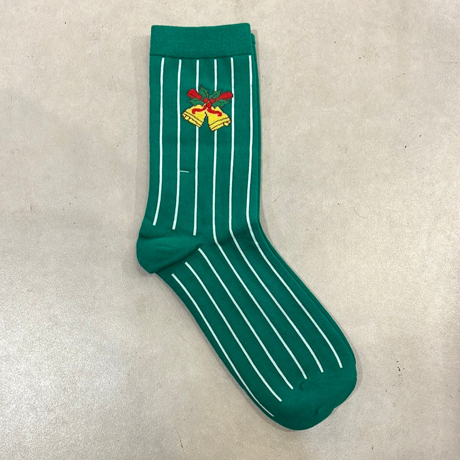 Jingle Bell Mid Calf Socks