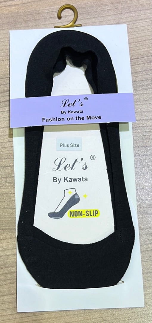Kawata Double Layer Matte Cotton No Show Socks / Low-Cut Anti-Slip