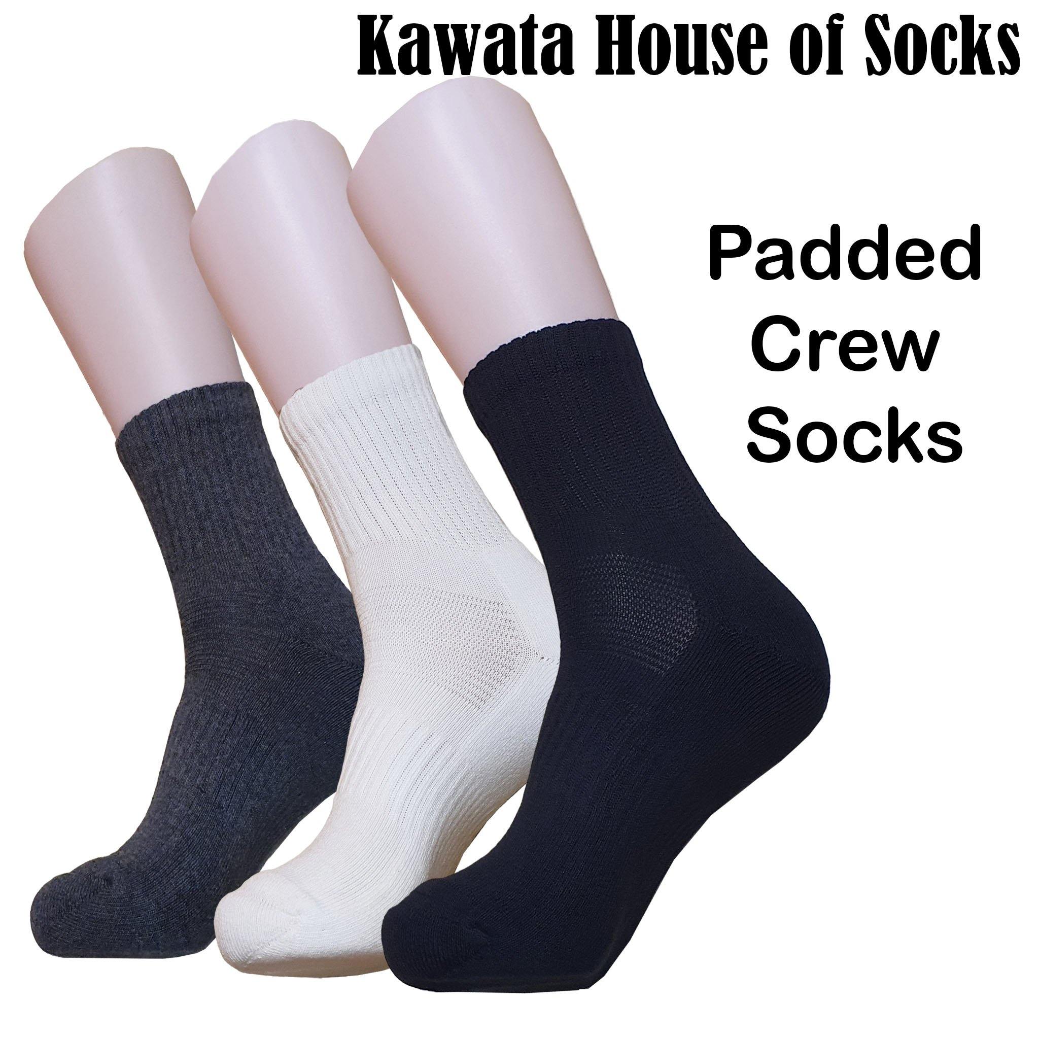 Padded Crew Socks / Padded Quarter Socks / Padded Sport Socks / Thick ...