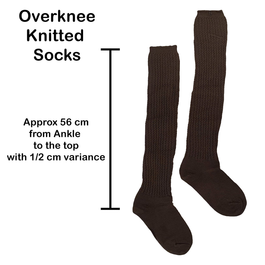Knitted Overknee Cotton Blend Warm Socks