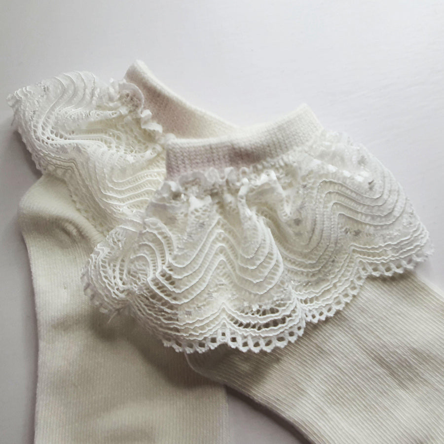 Lace White Socks - Kawata House of Socks
