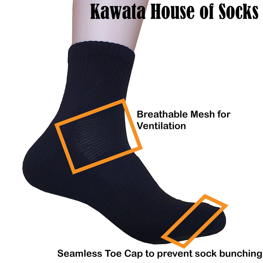 Kawata Men Mid Calf Padded Socks | Padded Sport Socks | Work Socks