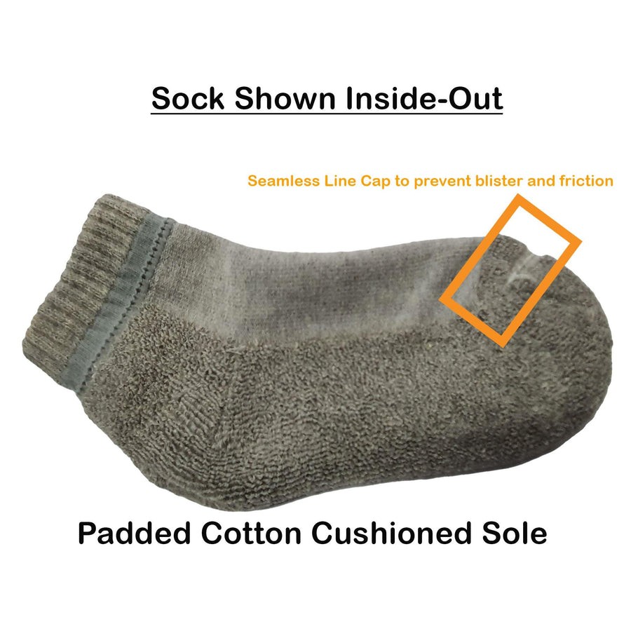 Stock Clearance! Padded Quarter Cushioned Socks for Kids - Kawata House of Socks