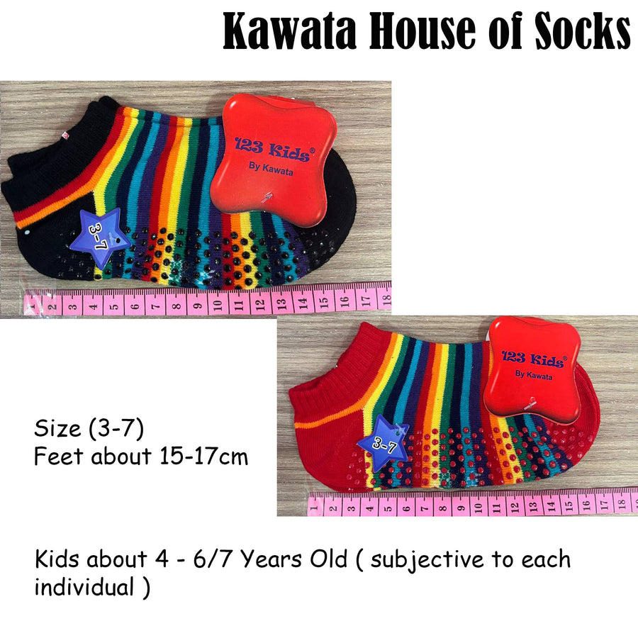 Kids Anti Slip Rainbow Ankle Socks