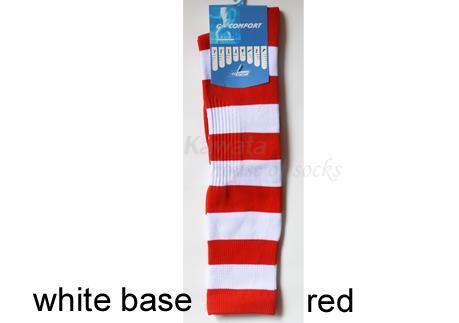 Stripe Soccer Socks/ Sport Long Socks /Ruby Socks / Softball Socks / Sport Socks - Kawata House of Socks