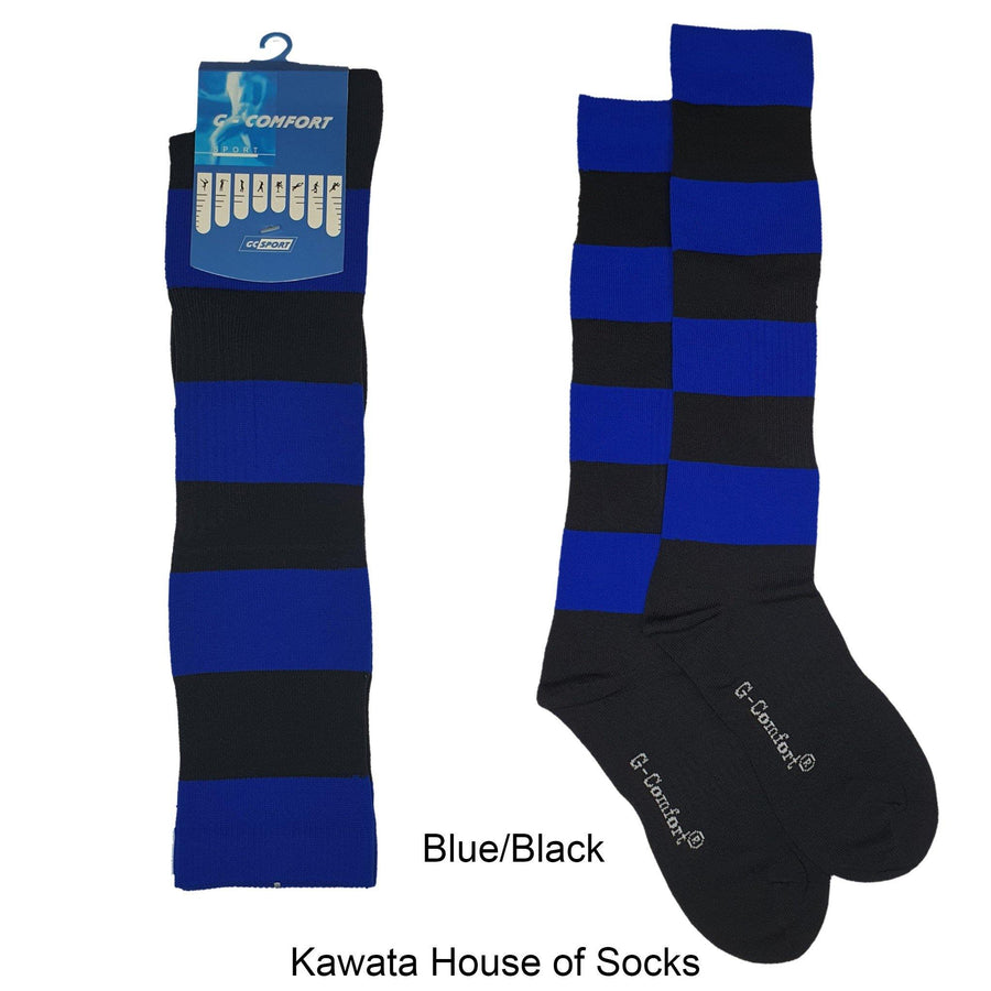 Stripe Soccer Socks/ Sport Long Socks /Ruby Socks / Softball Socks / Sport Socks - Kawata House of Socks