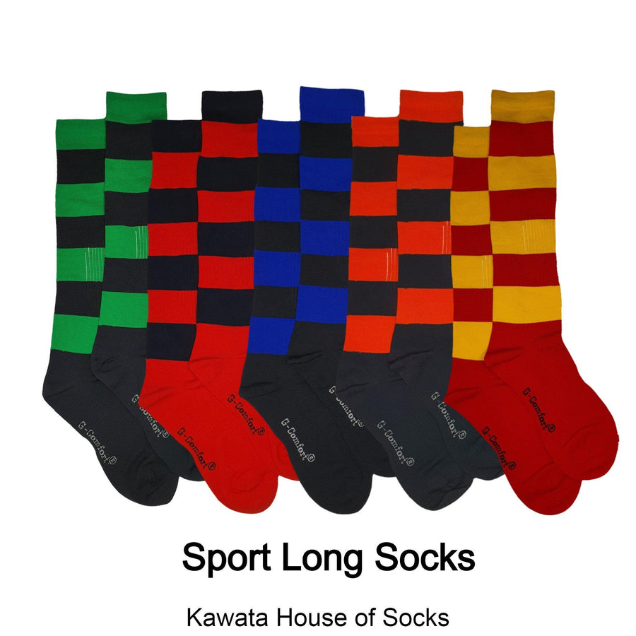 Stripe Soccer Socks/ Sport Long Socks /Ruby Socks / Softball Socks / Sport Socks - Kawata House of Socks