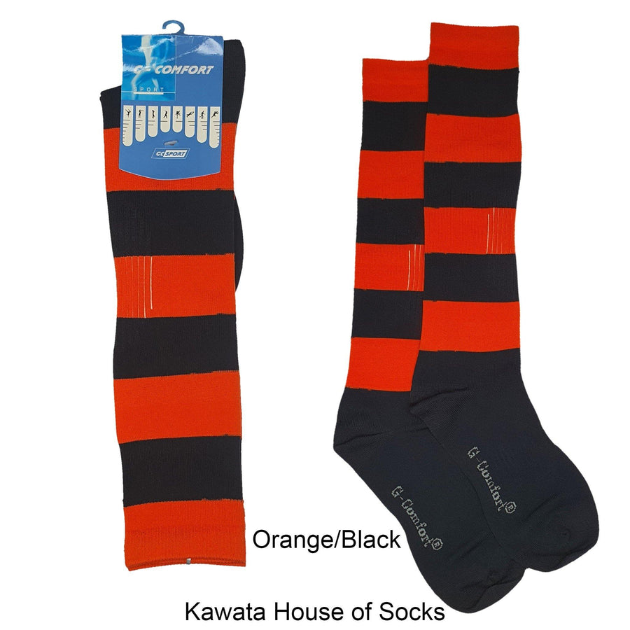 Stripe Soccer Socks/ Sport Long Socks /Ruby Socks / Softball Socks / Sport Socks - Kawata House of Socks